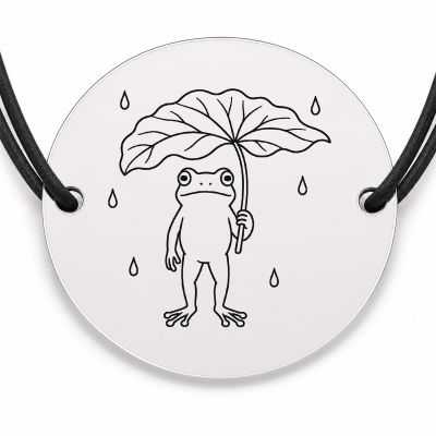 Brățară argint 925 · bănuț broscuță cu frunză-umbrelă