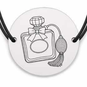 Brățară argint 925 · bănuț flacon de parfum cu fundiță