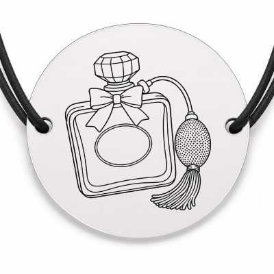 Brățară argint 925 · bănuț flacon de parfum cu fundiță