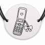 Brățară argint 925 · bănuț telefon cu clapetă