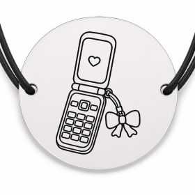 Brățară argint 925 · bănuț telefon cu clapetă