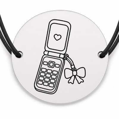 Brățară argint 925 · bănuț telefon cu clapetă