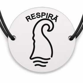 Brățară argint 925 · bănuț val cu mesajul „Respiră"