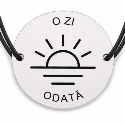 Brățară argint 925 · bănuț răsărit cu mesajul „O zi odată"