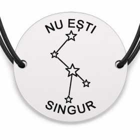 Brățară argint 925 · bănuț constelație cu mesajul „Nu ești