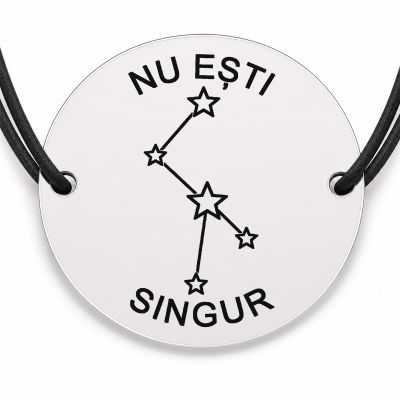 Brățară argint 925 · bănuț constelație cu mesajul „Nu ești