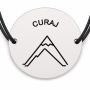 Brățară argint 925 · bănuț vârf de munte cu mesajul „Curaj"