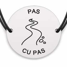 Brățară argint 925 · bănuț cărare cu mesajul „Pas cu pas"