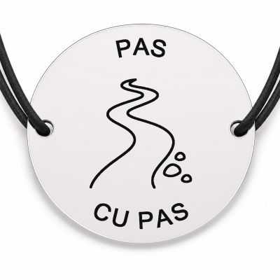 Brățară argint 925 · bănuț cărare cu mesajul „Pas cu pas"