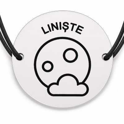 Brățară argint 925 · bănuț lună cu mesajul „Liniște"