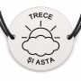 Brățară argint 925 · bănuț nor cu soare și mesajul „Trece