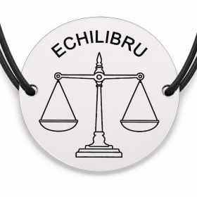 Brățară argint 925 · bănuț balanță cu mesajul „Echilibru"