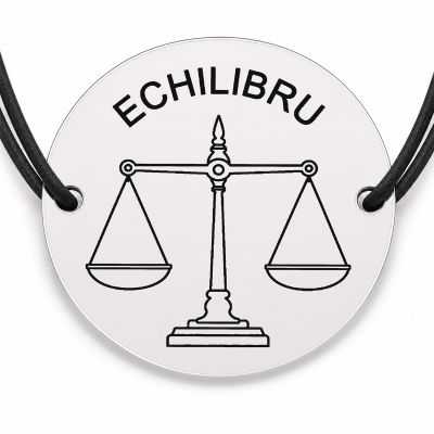 Brățară argint 925 · bănuț balanță cu mesajul „Echilibru"