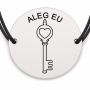 Brățară argint 925 · bănuț cheie cu mesajul „Aleg eu"