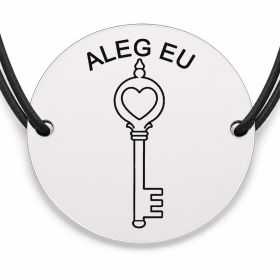 Brățară argint 925 · bănuț cheie cu mesajul „Aleg eu"