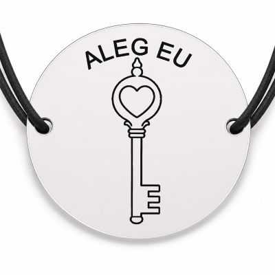 Brățară argint 925 · bănuț cheie cu mesajul „Aleg eu"