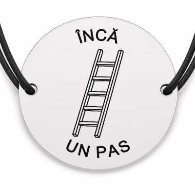Brățară argint 925 · bănuț scară cu mesajul „Încă un pas"