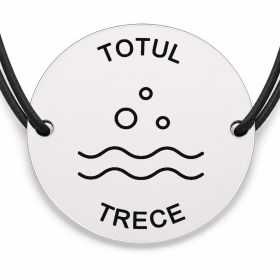 Brățară argint 925 · bănuț valuri cu mesajul „Totul trece"