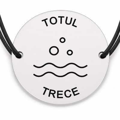 Brățară argint 925 · bănuț valuri cu mesajul „Totul trece"