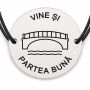 Brățară argint 925 · bănuț pod cu mesajul „Vine și partea