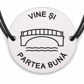 Brățară argint 925 · bănuț pod cu mesajul „Vine și partea