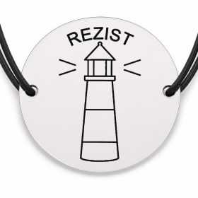 Brățară argint 925 · bănuț far cu mesajul „Rezist"