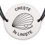 Brățară argint 925 · bănuț scoică cu mesajul „Cresc în