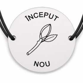 Brățară argint 925 · bănuț mugur cu mesajul „Început nou"