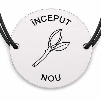 Brățară argint 925 · bănuț mugur cu mesajul „Început nou"