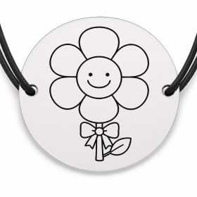 Brățară argint 925 · bănuț floare retro cu zâmbet