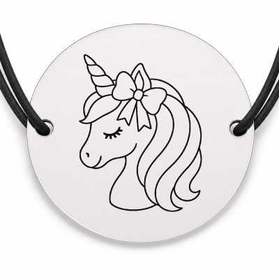 Brățară argint 925 · bănuț unicorn cu fundiță
