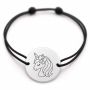 Brățară argint 925 · bănuț unicorn cu fundiță