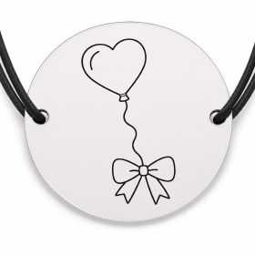 Brățară argint 925 · bănuț balon inimă cu fundiță