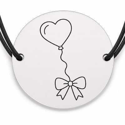 Brățară argint 925 · bănuț balon inimă cu fundiță