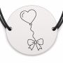Brățară argint 925 · bănuț balon inimă cu fundiță