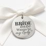 Bănuț Nuntă din Argint 925 „Bride Babe – Wanna be my Lady?" – Cerere Domnișoară de Onoare 22 mm – N0001