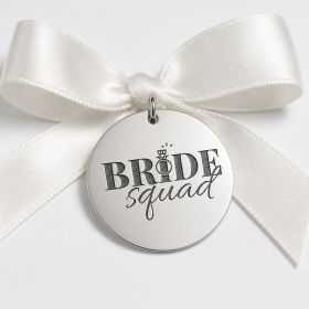 Bănuț Nuntă din Argint 925 „Bride Squad" – Bănuț pentru Alaiul Miresei 22 mm – N0003