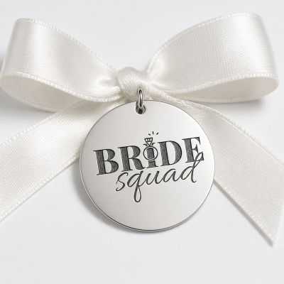 Bănuț Nuntă din Argint 925 „Bride Squad" – Bănuț pentru Alaiul Miresei 22 mm – N0003