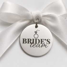 Bănuț Nuntă din Argint 925 „Bride’s Team" – Bănuț pentru Echipa Miresei 22 mm – N0004