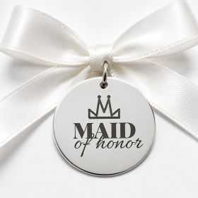 Bănuț Nuntă din Argint 925 „Maid of Honor" – Bănuț pentru Domnișoara Principală 22 mm – N0011