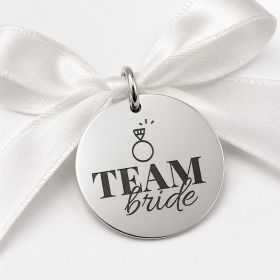 Bănuț Nuntă din Argint 925 „Team Bride" – Bănuț pentru Echipa Miresei 22 mm – N0013