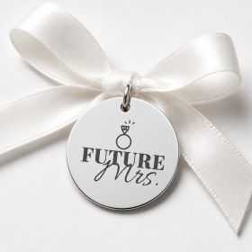 Bănuț Nuntă din Argint 925 „Future Mrs." – Bănuț pentru Logodnică 22 mm – N0015