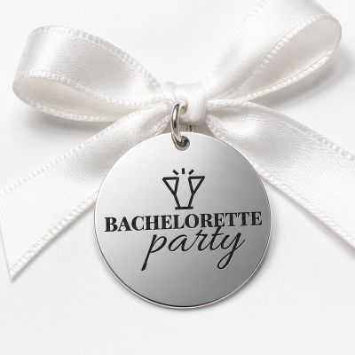 Bănuț Nuntă din Argint 925 „Bachelorette Party" – Bănuț pentru Petrecerea Burlăcițelor 22 mm – N0020