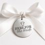 Bănuț Nuntă din Argint 925 „Here for the Bride" – Bănuț pentru Invitați și Alai 22 mm – N0024