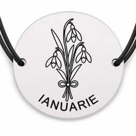 Brățară argint 925 · bănuț buchet ghiocei ianuarie