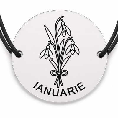Brățară argint 925 · bănuț buchet ghiocei ianuarie