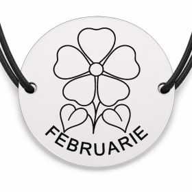 Brățară argint 925 · bănuț violeta februarie