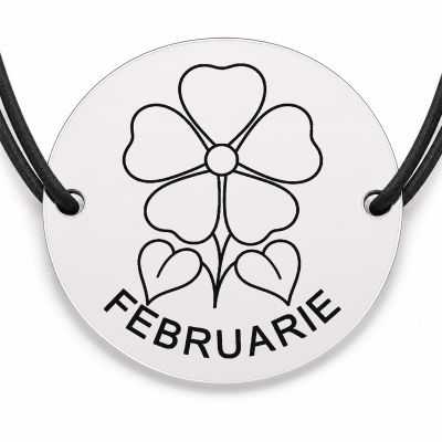Brățară argint 925 · bănuț violeta februarie