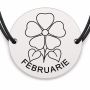 Brățară argint 925 · bănuț violeta februarie