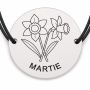 Brățară argint 925 · bănuț buchet narcise martie
